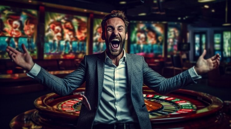 Meja permainan kartu dan meja roulette di kasino kelas dunia